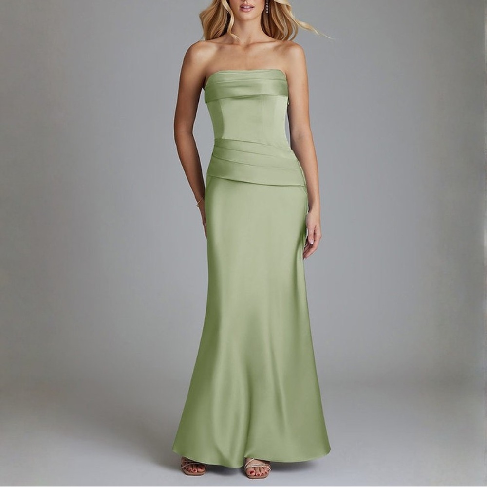 Azazie Lenya Stretch Satin Bridesmaid Dress